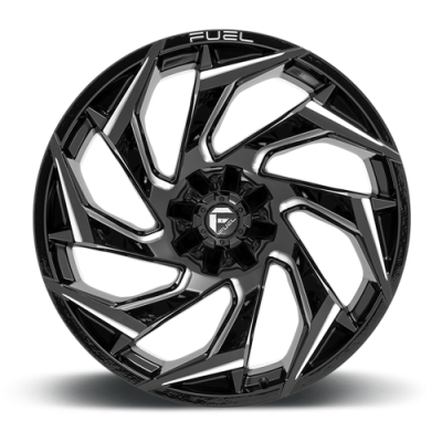 Aluminum Wheels 17X9 Reaction D753 5 On 139.7/5 On 150 Gloss Black/Milled 110.1 Bore -12 Offset Fuel Off Road Wheels