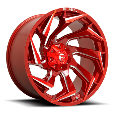 Aluminum Wheels 17X9 Reaction D754 5 On 114.3/5 On 127 Candy Red/Milled 78.1 Bore -12 Offset Fuel Off Road Wheels