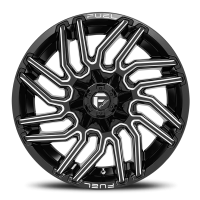 Aluminum Wheels 20X9 Typhoon D773 6 On 135/6 On 139.7 Gloss Black Milled 106.1 Bore 1 Offset Fuel Off Road Wheels