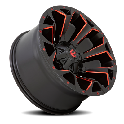 Aluminum Wheels 17X9 Assault D787 6 On 135/6 On 139.7 Matte Black Milled Red Tint 106.1 Bore 2 Offset Fuel Off Road Wheels