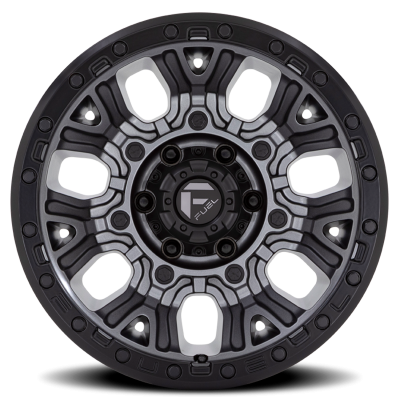 Aluminum Wheels 20X9 Traction D825 8 On 170 Gunmetal Gray/Black Ring 125.1 Bore 1 Offset Fuel Off Road Wheels