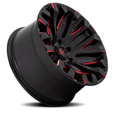 Aluminum Wheels 20X10 Quake D829 5 On 139.7 Gloss Black Milled Red 78.1 Bore -18 Offset Fuel Off Road Wheels