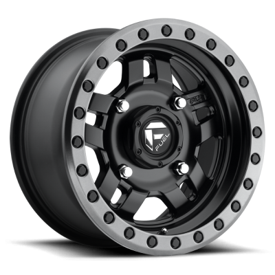Aluminum Wheels 14X7 Anza UTV D917 4 On 156 Matte Black Beadlock 132 Bore 38 Offset 5 Spoke Fuel Off Road Wheels