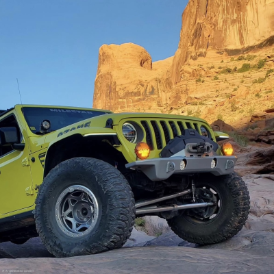 20-Up Jeep Gladiator JT NBO Series Mid Width Front Bumper with Factory Fog Lights With Fairlead Mount Excessive Industries