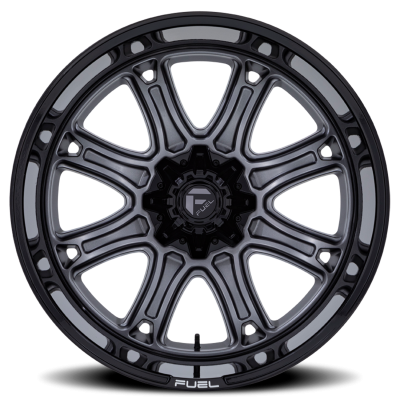 Aluminum Wheels 20X9 Darkstar FC853AB 8 On 170 Matte Gunmetal Gray/Black Lip 125.1 Bore 1 Offset Fuel Off Road Wheels