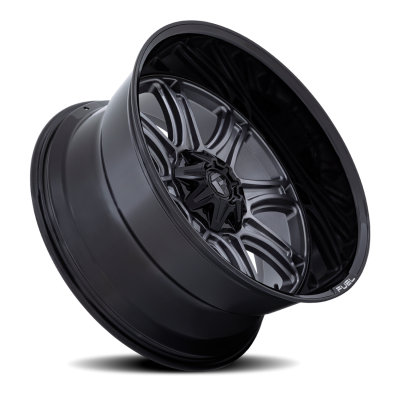 Aluminum Wheels 22X9 Darkstar FC853AB 8 On 170 Matte Gunmetal Gray/Black Lip 125.1 Bore 1 Offset Fuel Off Road Wheels
