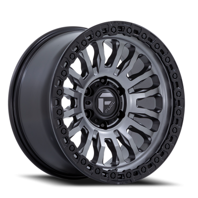 Aluminum Wheels 18X9 Rincon SBL FC857AB 8 On 180 Matte Gunmetal Gray Matte Black Lip 124.2 Bore 1 Offset Fuel Off Road Wheels