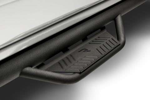 Podium Step LG Wheel-to-Wheel (2 Steps per Side) 3 Inch Main Tube Diameter 2020-2025 Jeep Gladiator JT 4-Door Textured Black NFab