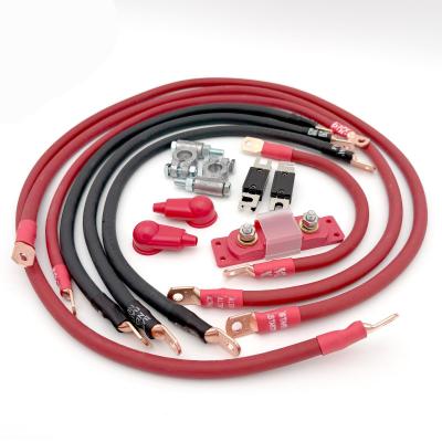 2007-2018 Jeep Wrangler JK Battery Cable Kit 3.8 Liter 1/0 Gauge Battery Cable Big7Kits