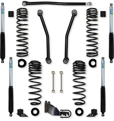 2.5 Inch Adventure Mid-Arm Suspension System for Jeep Wrangler JLU Gas Models Comp Stage 1 With Bilstein Shocks Rock Krawler