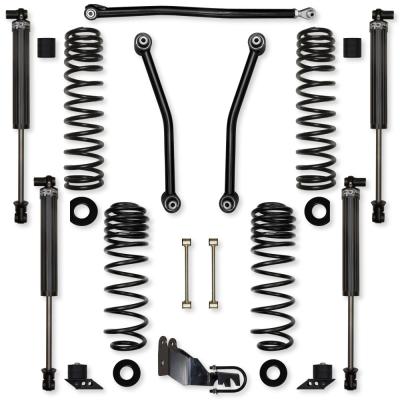 2.5 Inch Adventure Mid-Arm Suspension System for Jeep Wrangler JLU Gas Models Comp Stage 1 With IFP Shocks Rock Krawler