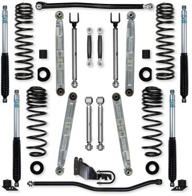 2.5 Inch X-Factor Pro Elite No Limits Mid-Arm Suspension System for Jeep Wrangler JLU 4XE Models With Bilstein Shocks Rock Krawler