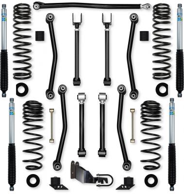 2.5 Inch Ultimate Adventure Mid-Arm Suspension System for Jeep Wrangler JLU Diesel Models With Bilstein Shocks Rock Krawler