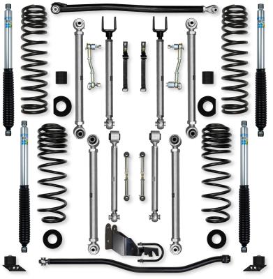 2.5 Inch X-Factor PRO Mid-Arm Suspension System for Jeep Wrangler JLU 4XE Models With Bilstein Shocks Rock Krawler