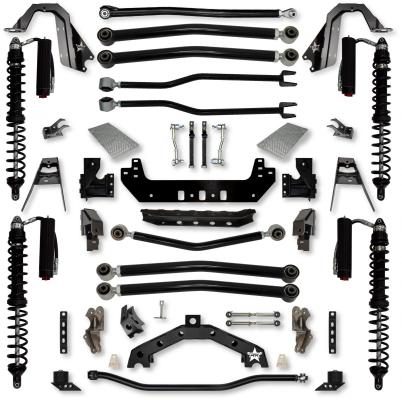 4.5 Inch Adventure X2 Coilover Long-Arm Suspension System for Jeep Wrangler JLU Gas Models Trail Runner System Stage 2 Rock Krawler