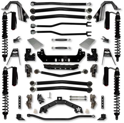 4.5 Inch Adventure X2 Coilover No Limits Long-Arm Suspension System for Jeep Wrangler JLU Diesel Models Trail Runner System Stage 2 Rock Krawler