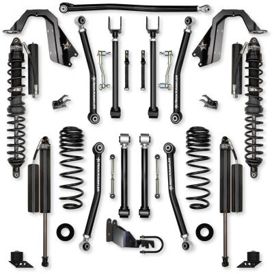 4.5 Inch Adventure X Coilover Mid-Arm Suspension System for Jeep Wrangler JLU Gas Models Comp Stage 1 Rock Krawler