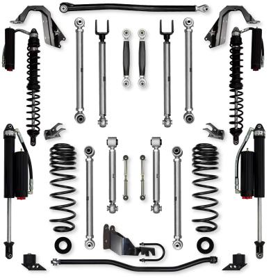 4.5 Inch X-Factor PRO Coilover No Limits Mid-Arm Suspension System for Jeep Wrangler JL Gas Models Comp System Stage 2 Rock Krawler