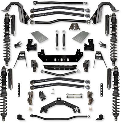 4.5 Inch X-Factor X2 Coilover No Limits Long-Arm Suspension System for Jeep Wrangler JLU Gas Models Trail Runner System Stage 1 Rock Krawler
