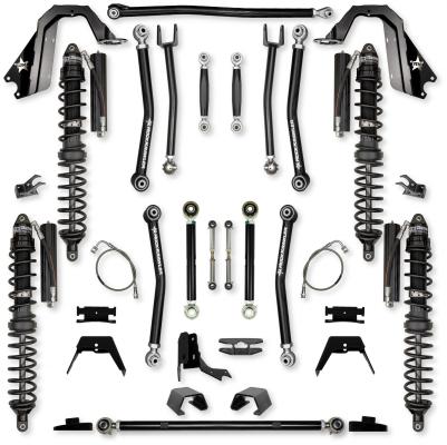 4.5 Inch X-Factor Coilover No Limits Mid-Arm Suspension System for Jeep Gladiator JT Diesel Models Trail Runner System Stage 1 Rock Krawler