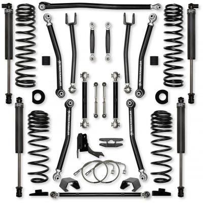 4.5 Inch X-Factor No Limits Mid-Arm Suspension System for Jeep Gladiator JT Gas Models With IFP Shocks Rock Krawler