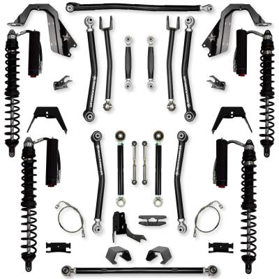 4.5 Inch X-Factor Coilover No Limits Mid-Arm Suspension System for Jeep Gladiator JT Gas Models Trail Runner System Stage 2 Rock Krawler