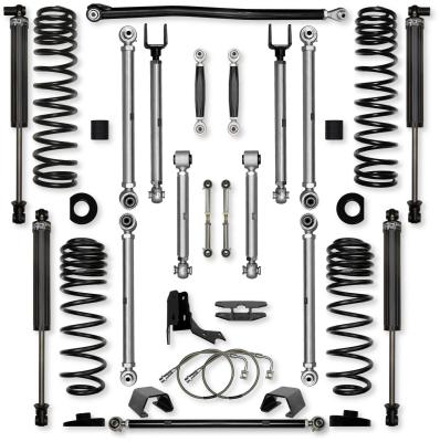 4.5 Inch X-Factor PRO No Limits Mid-Arm Suspension System for Jeep Gladiator JT Gas Models With IFP Shocks Rock Krawler