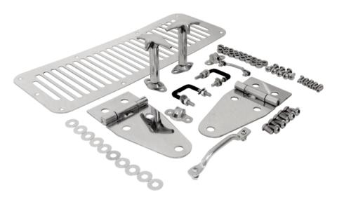 Stainless Hood Set for 78-95 Jeep CJ-5, CJ-7, CJ-8, YJ Wrangler RT Off Road