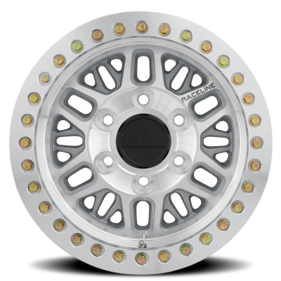 Aluminum Wheels 17x9 Ryno Cast Beadlock RT951M Machined Silver Machined Beadlock Ring -12 Offset 6 on 135 Bolt Pattern 87.1 Bore Raceline