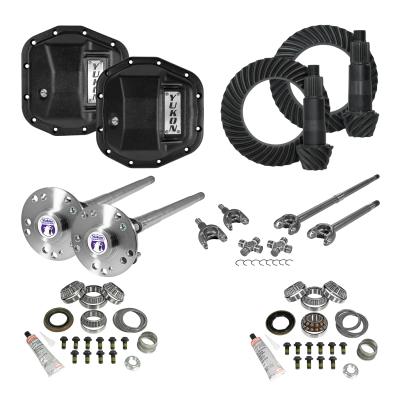 Stage 4 Jeep Jl/Jt Re-Gear Kit W/Covers Fr &amp; Rr Axles Dana 44 5.38 Ratio JL &amp; Jt Rubicon M220 Rear/ M210 Front Stage 4 Gear Kit Package 5.38 F&amp;R Cover &amp; 4340 F&amp;R Axle Kits Yukon Gear