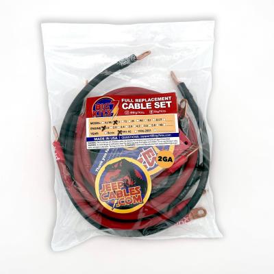 1987-1990 Jeep Wrangler YJ Battery Cable Kit 2.5 Liter 4 Gauge Battery Cable Big7Kits