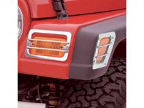 Euro Guard Kit Side Marker/Turn Signal Stainless 97-06 Wrangler TJ Rugged Ridge