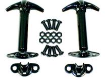 Hood Catch Kit Black 41-95 Jeep CJ/Wrangler YJ Rugged Ridge