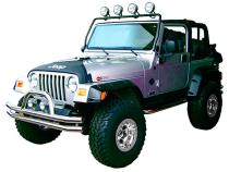 Light Bar Full Frame Black 97-06 Jeep Wrangler TJ Rugged Ridge