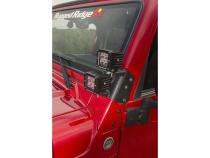 This Dual A-Pillar Light Mount from Rugged Ridge Fits 97-06 Jeep Wrangler TJ/Lj. Rugged Ridge