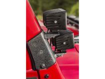 This Dual A-Pillar Light Mount from Rugged Ridge Fits 97-06 Jeep Wrangler TJ/Lj. Rugged Ridge
