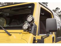 Light Kit Dual A-Pillar 3.5 Inch Round 97-06 Jeep Wrangler TJ/LJ Rugged Ridge