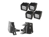 Light Kit Dual A-Pillar 3 Inch Square 97-06 Jeep Wrangler TJ/LJ Rugged Ridge