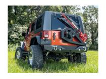 XOR Bumper Rr W/Tire Carrier Black Jeep Rugged Ridge