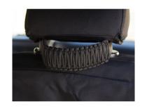 Grab Handle Paracord A-Pillar/Seat Mounted Black 07-18 Wrangler JK Rugged Ridge