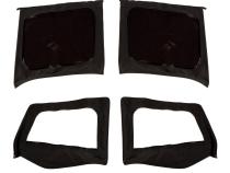 Montana Soft Top Door Skins Black Diamond Tinted 88-95 Wrangler YJ Rugged Ridge