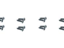 Jeep JK Door Hinge Overlays 8 Pieces 4 Door 07-18 Wrangler JK Polished Silver Kentrol