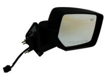 Black ; Right Power, Heated, Manual Folding Mirror for 11-15 Jeep MK Patriot Crown Automotive