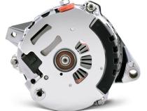 CS130 Alternator 160 AMP Chrome Finish 1-Wire GM CS130 Style w/ Internal Regulator, V-Pully, and External Fan Proform
