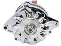 CS130 Alternator 160 AMP Chrome Finish 1-Wire GM CS130 Style w/ Internal Regulator, V-Pully, and External Fan Proform