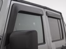 Ventvisor Deflector for 2007-2018 Jeep Wrangler and More Matte Black Low Profile Outside Mount 4 Piece AVS