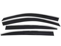 Ventvisor Deflector for 2014-2023 Jeep Cherokee Smoke w/Chrome Trim Low Profile 4 Piece AVS