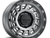 Aluminum Wheels 17x8.5 Halo 957GB Gunmetal Gray Black Ring 0 Offset 6 on 139.7 Bolt Pattern 106.1 Bore Raceline