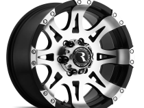 Aluminum Wheels 17x9 Raptor 982 Machined Face Black -12 Offset 8 on 170 Bolt Pattern 131 Bore Raceline