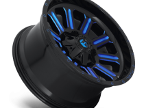Aluminum Wheels 18X9 Hardline D646 6 On 135/6 On 139.7 Gloss Black/Candy Blue 106.1 Bore 2 Offset Fuel Off Road Wheels